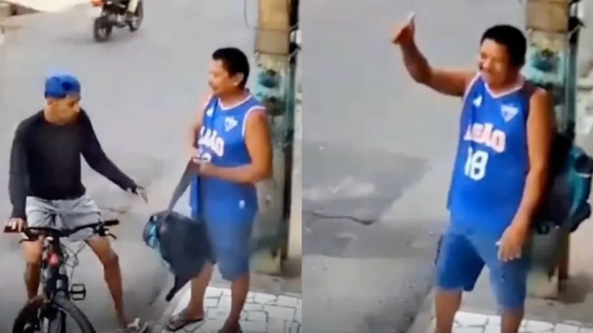 Video: Hombre se salvó de ser asaltado porque conocía al ladrón
