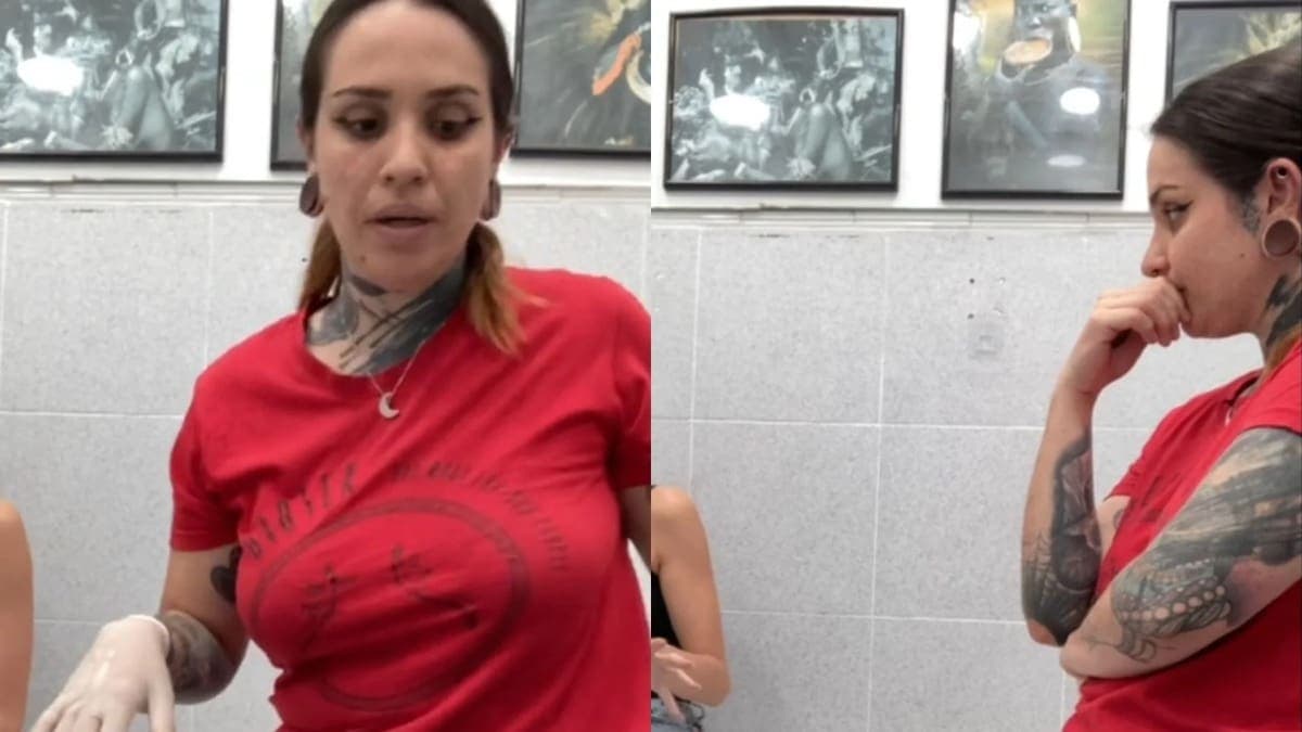 Video: Clienta critica a tatuadora por su aspecto mientras le hacía una perforación