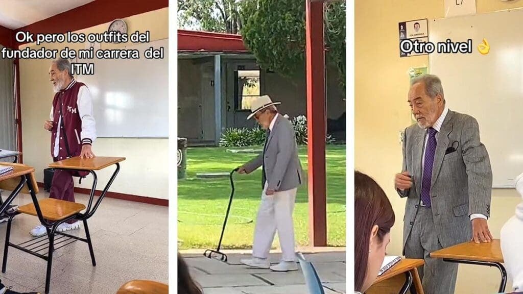 Video: Profesor de la tercera edad se vuelve viral por sus outfits para dar clases
