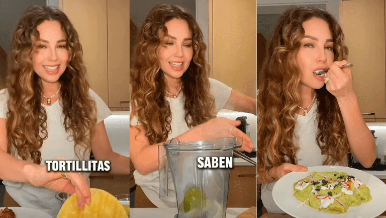 Video: Thalía prepara enchiladas y arrasa en internet con su receta secreta