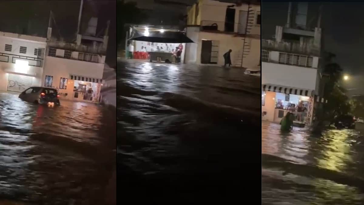 Video: Lluvias torrenciales dejan inundaciones en Playa del Carmen