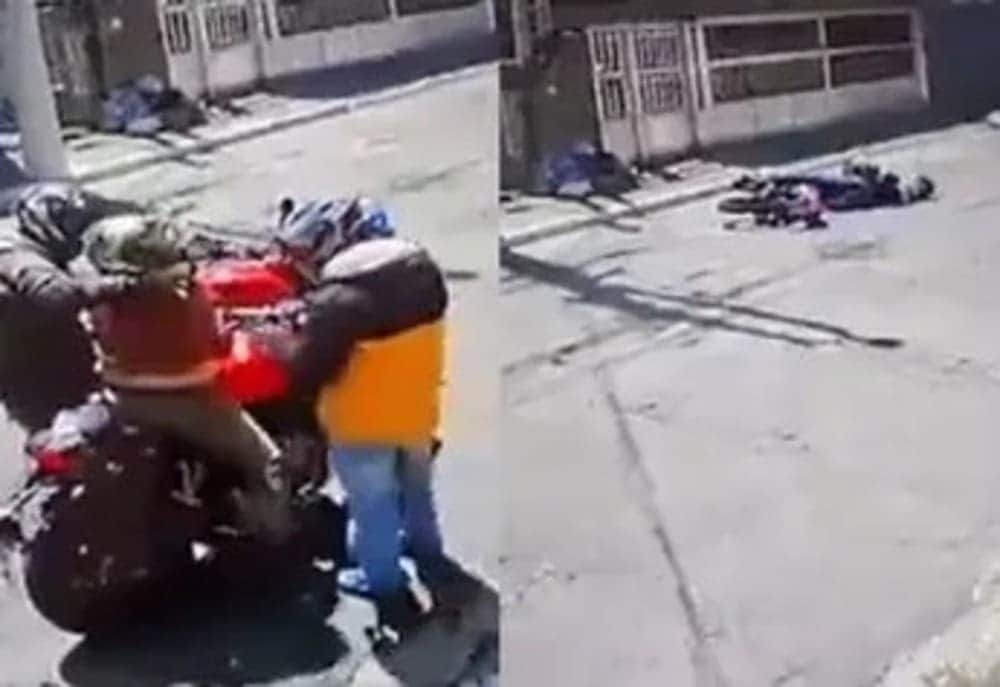 Video: Roba moto, se cae y muere en Brasil