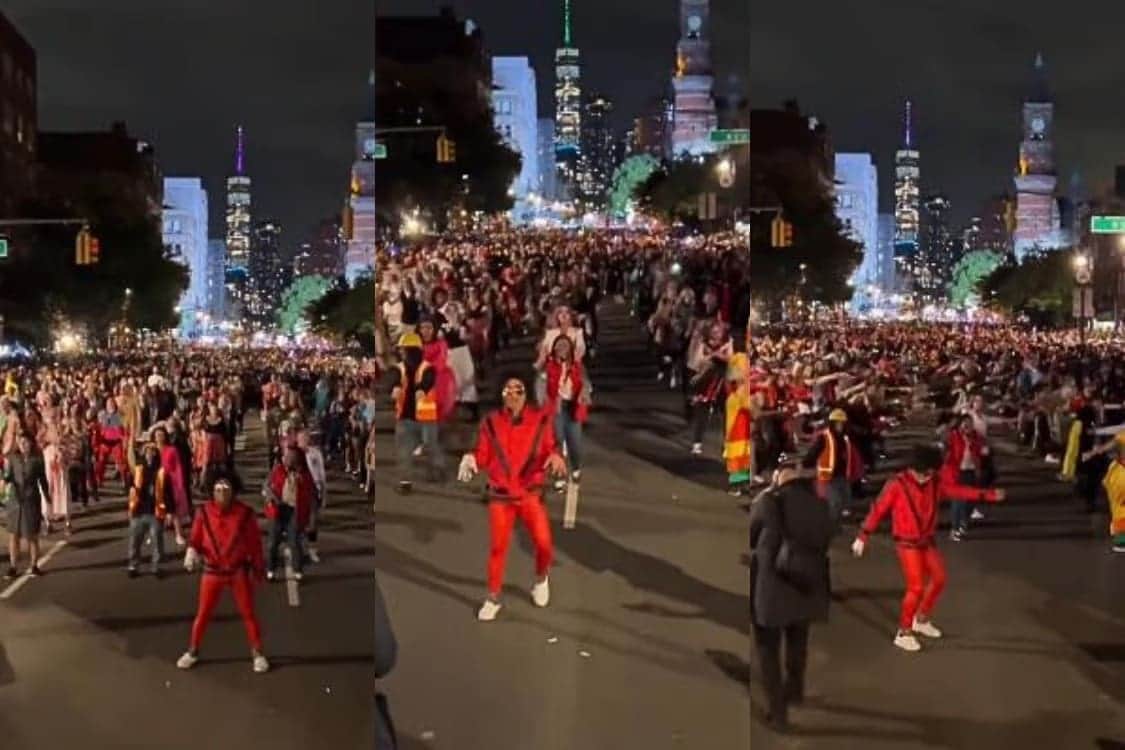 Video: "Thriller" de Michael Jackson se apodera del 'Halloween' en New York