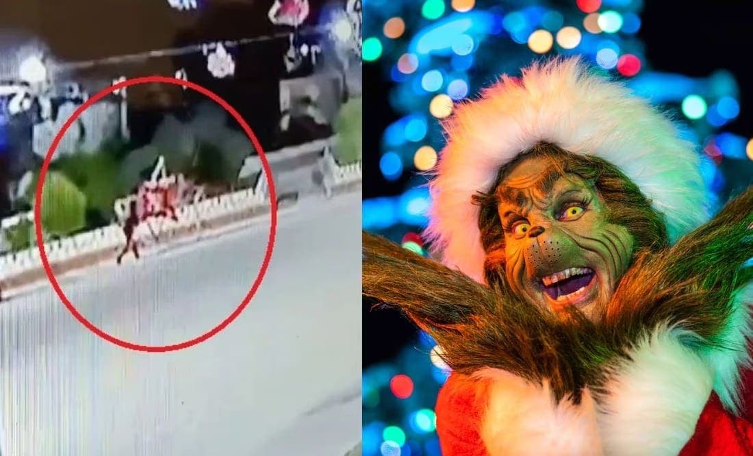 VIDEO: ¿El Grinch de Hidalgo? Captan a hombre destrozando arreglos navideños en plena vía pública