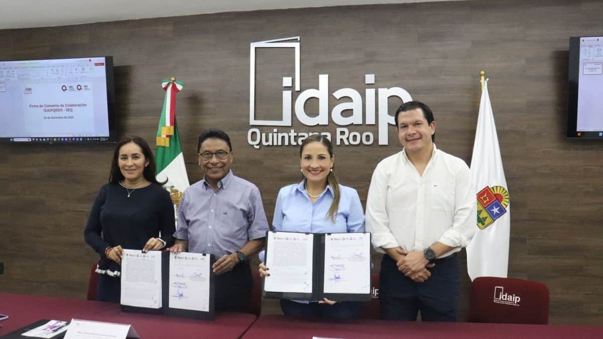 Secretaría de Educación y el IDAIPQROO ratifican compromiso de trabajo en pro de la transparencia