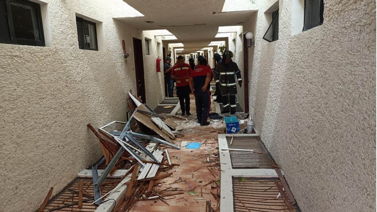 Explosión por acumulación de gas daña 7 departamentos en la Zona Hotelera de Cancún y deja un lesionado