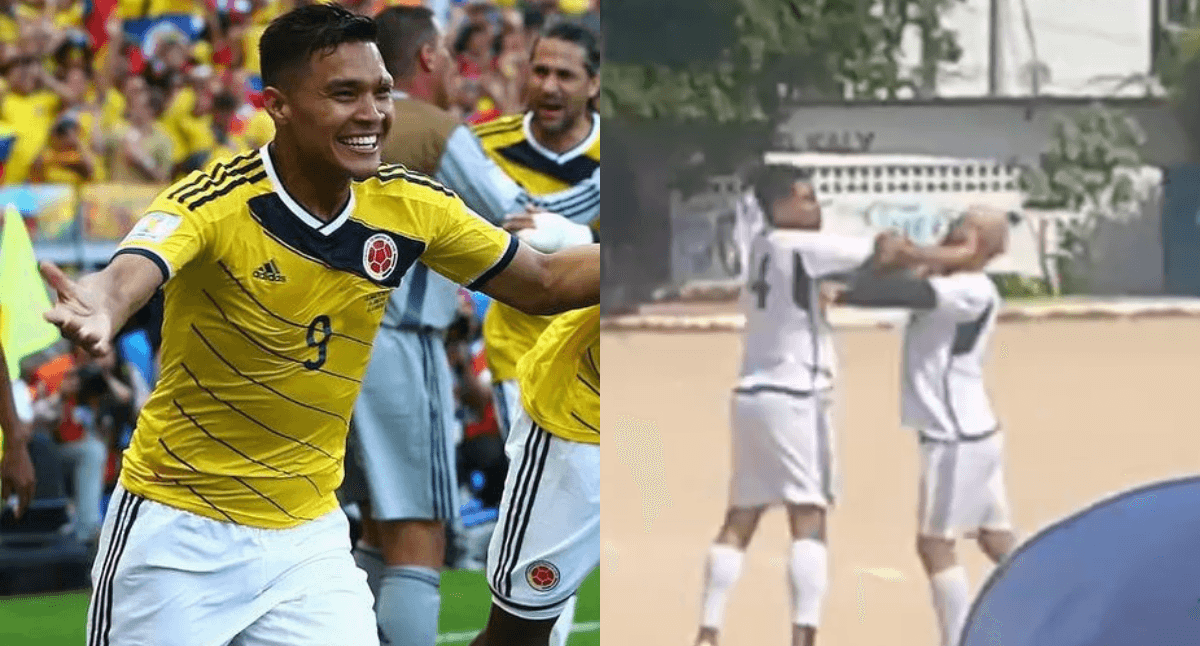 Video: Futbolista colombiano se agarra a golpes con un rival que al parecer es su cuñado