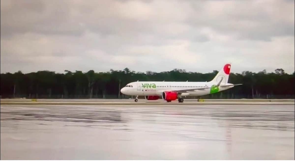 Aterriza primer vuelo comercial en aeropuerto de Tulum; uno de Viva Aerobus proveniente del AIFA