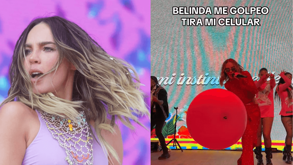 Video: Belinda golpea a fan en pleno concierto y se viraliza en redes