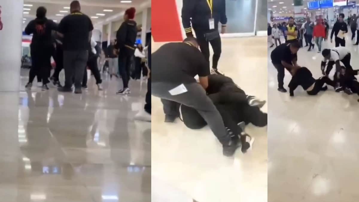 Video: Mujeres transportistas se agarran a golpes en el aeropuerto de Cancún frente a los turistas