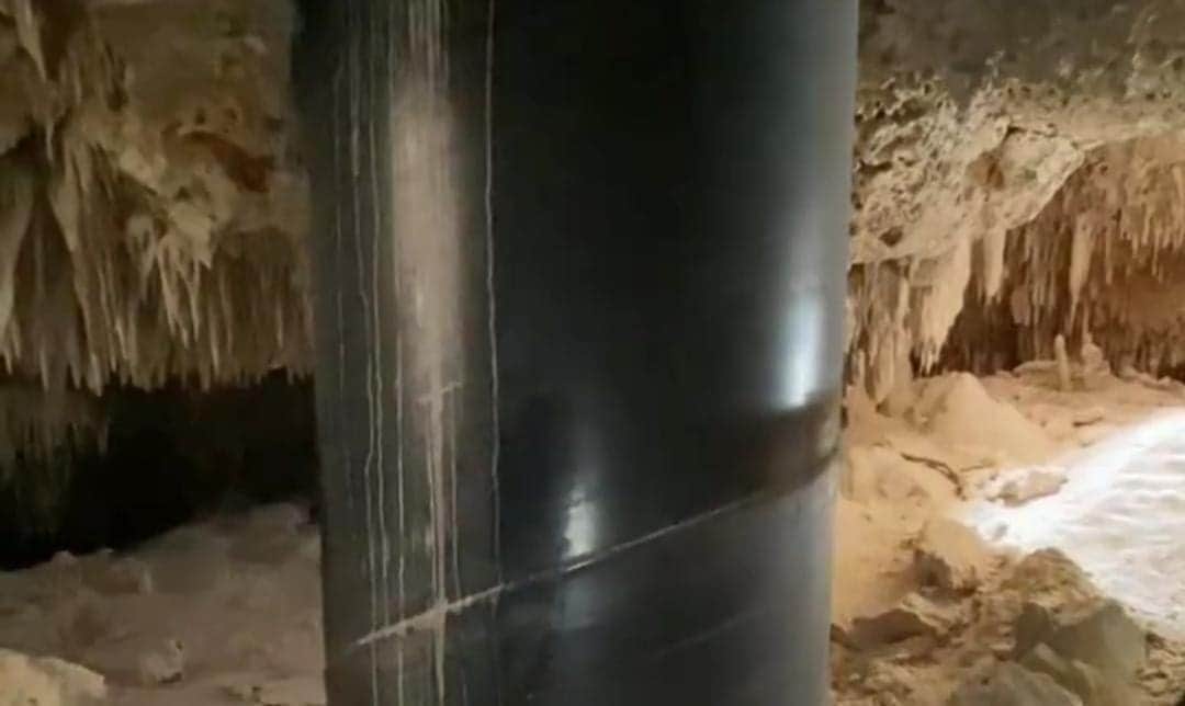 Denuncian ambientalistas que miles de estructuras metálicas del Tren Maya dañan cenotes y el Gran Acuífero Maya