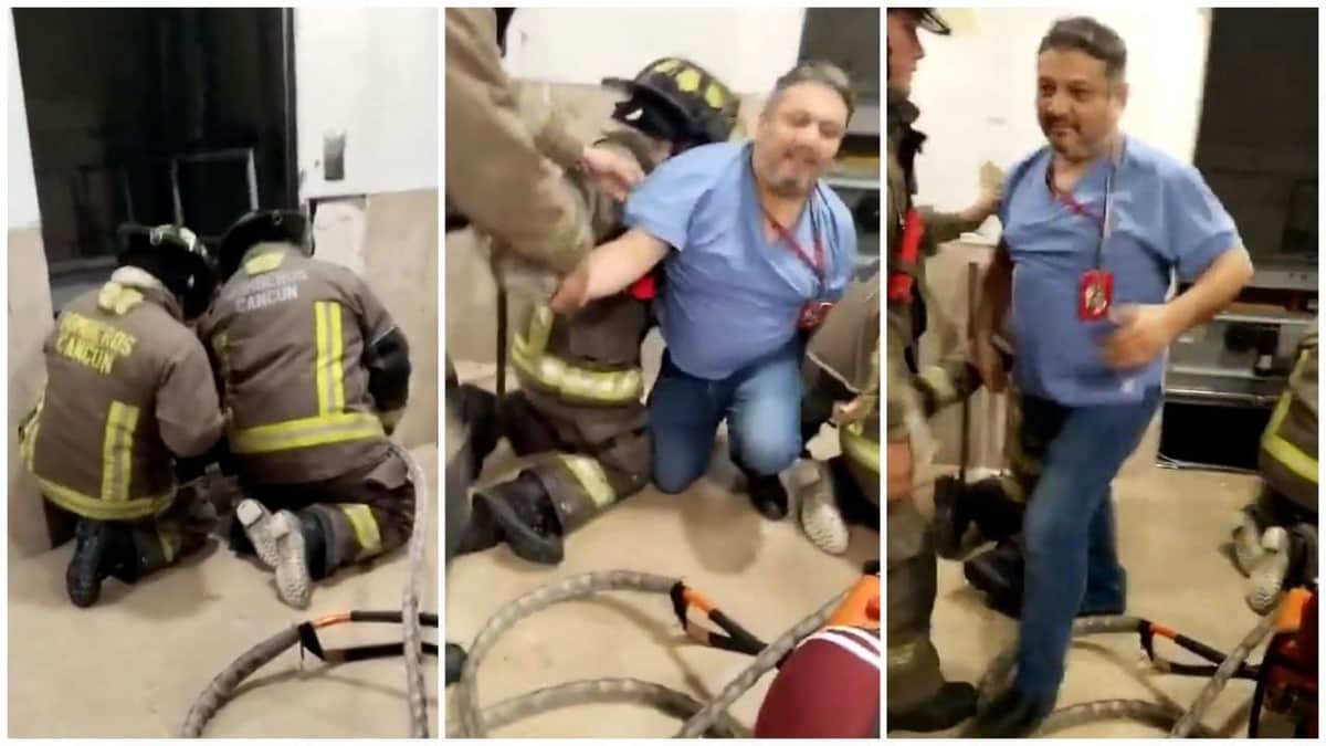 Video: Reportan a trabajador atrapado en elevador del IMSS en Cancún