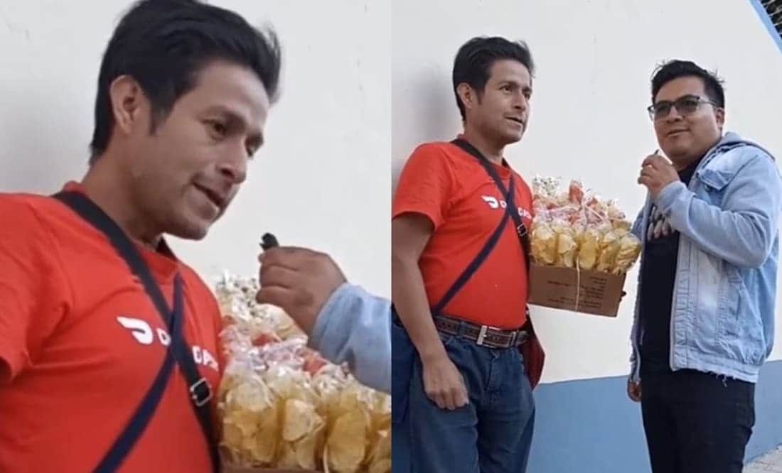 VIDEO: Captan a "exvocalista" de Grupo Bryndis vendiendo papas en la calle