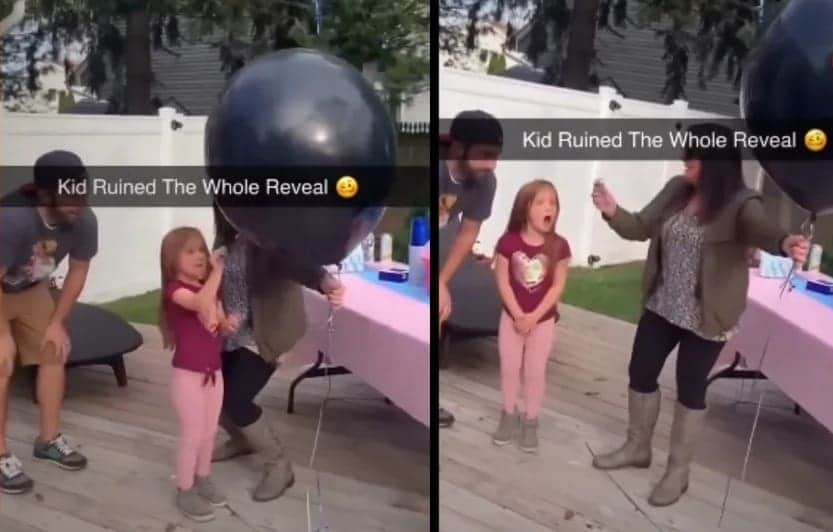 Video: Niña arruina fiesta de revelación de sexo luego de hacer berrinche