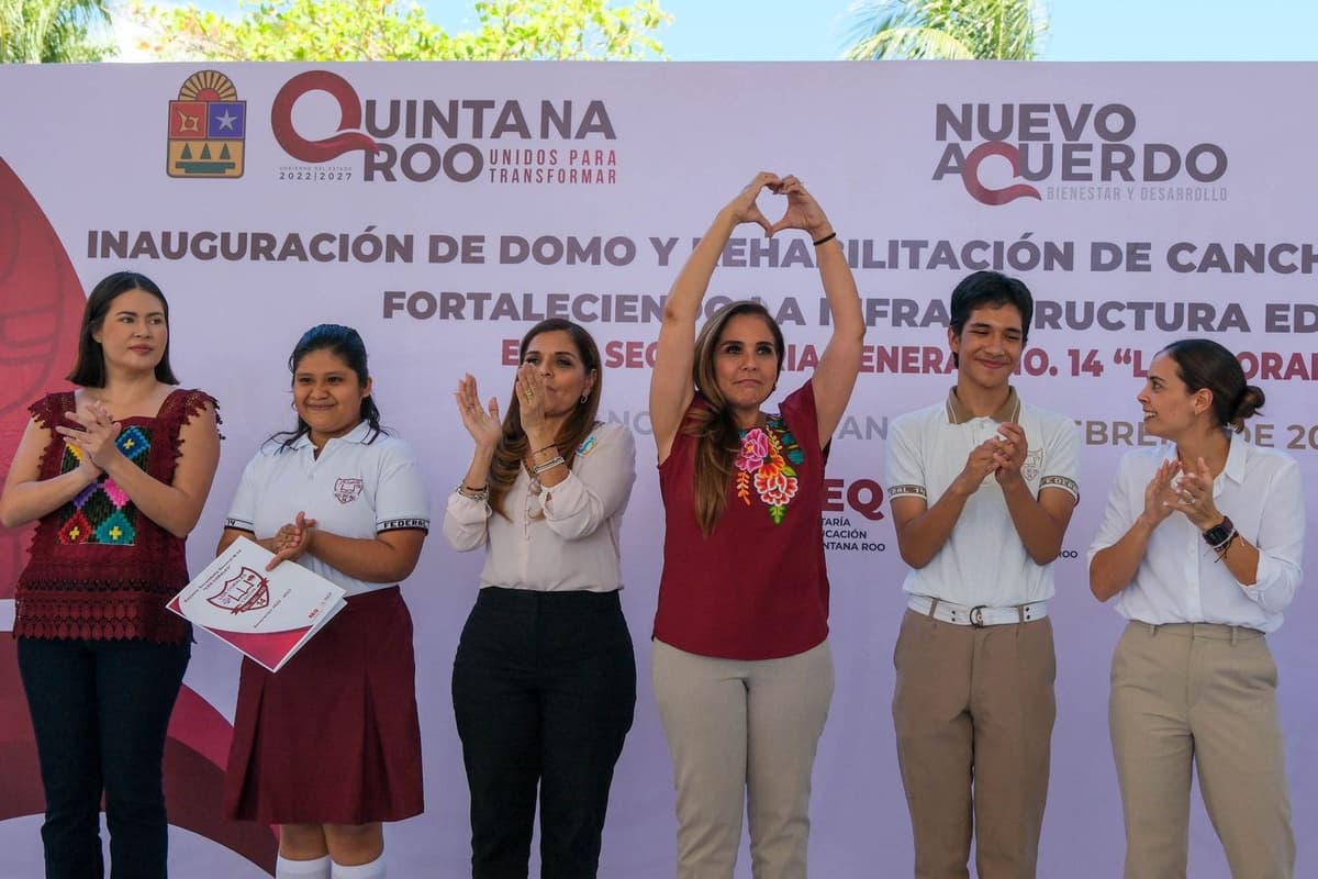 Con entrega de domo, Mara Lezama responde a petición de estudiantes en la Secundaria 14 Los Corales