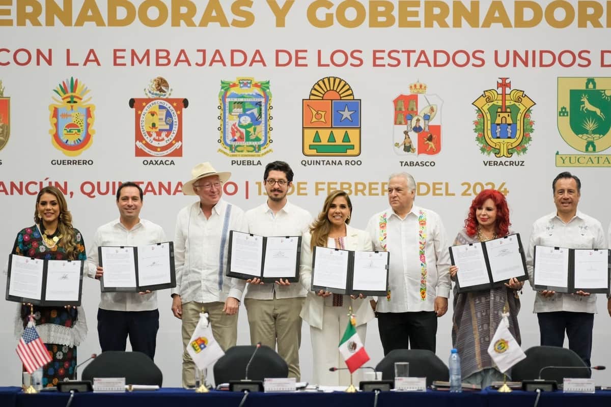 En Quintana Roo, Embajada y empresarios de Estados Unidos reafirman su apuesta por la inversión y crecimiento en el sur sureste: Mara Lezama