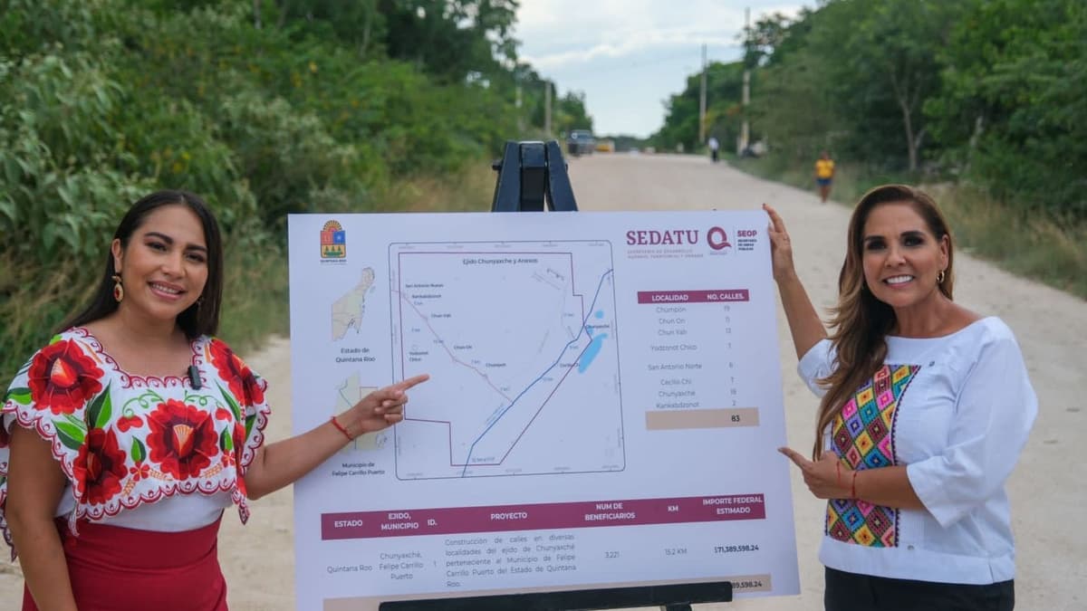 Inversión histórica para transformar Los Chunes en Quintana Roo: Mara Lezama