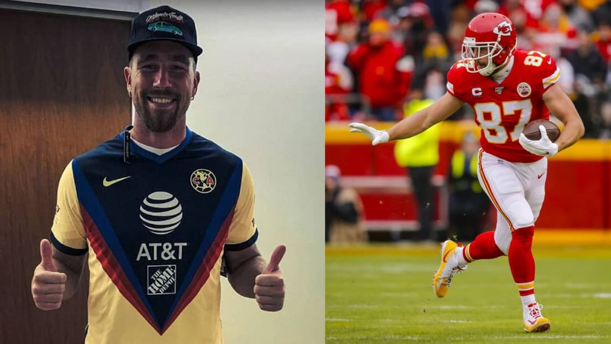 Travis Kelce, estrella de la NFL no oculta su amor por las Águilas del América de la Liga MX