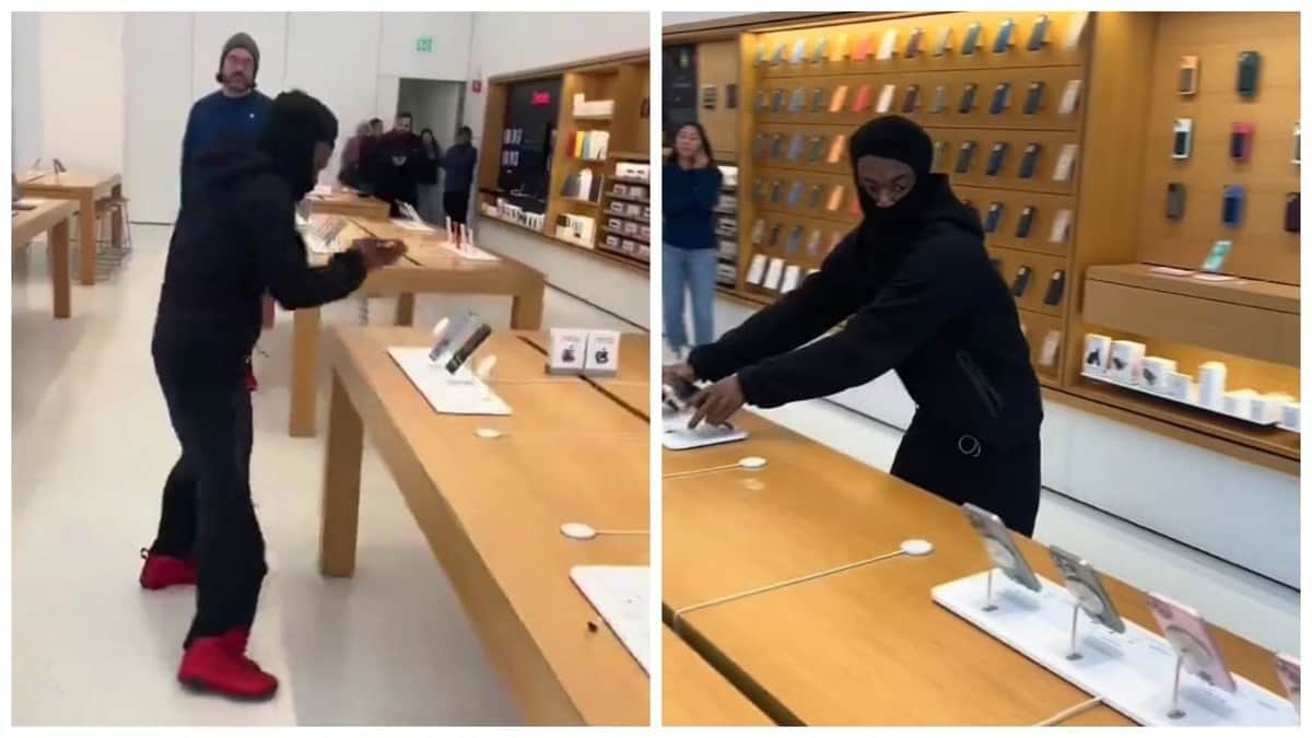Video: Roba decenas de iPhones y sale como si nada pasando delante de la Policía