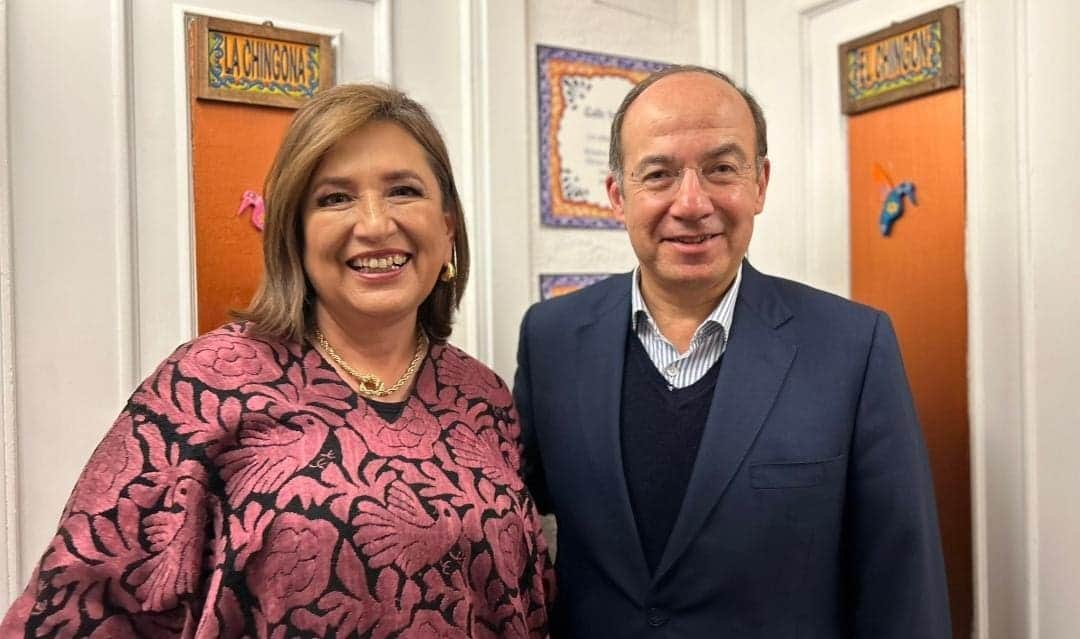 Xóchitl Gálvez se reúne con Felipe Calderón en Madrid, España