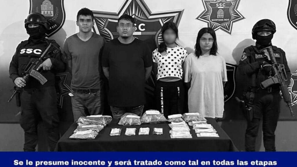 "Narconiños"; detienen a cuatro jóvenes por venta de droga en Cancún, incluida una menor de 13 años