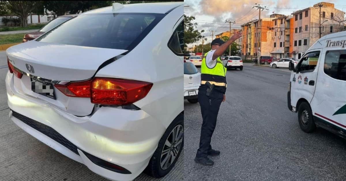 Reportan accidentes y fallas de semáforos en calles de Cancún