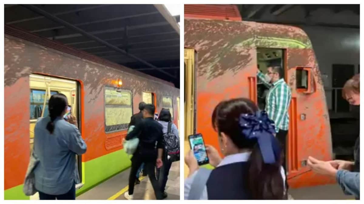 Video: Cae cascada de cemento sobre un tren de la línea 12 del Metro de CDMX