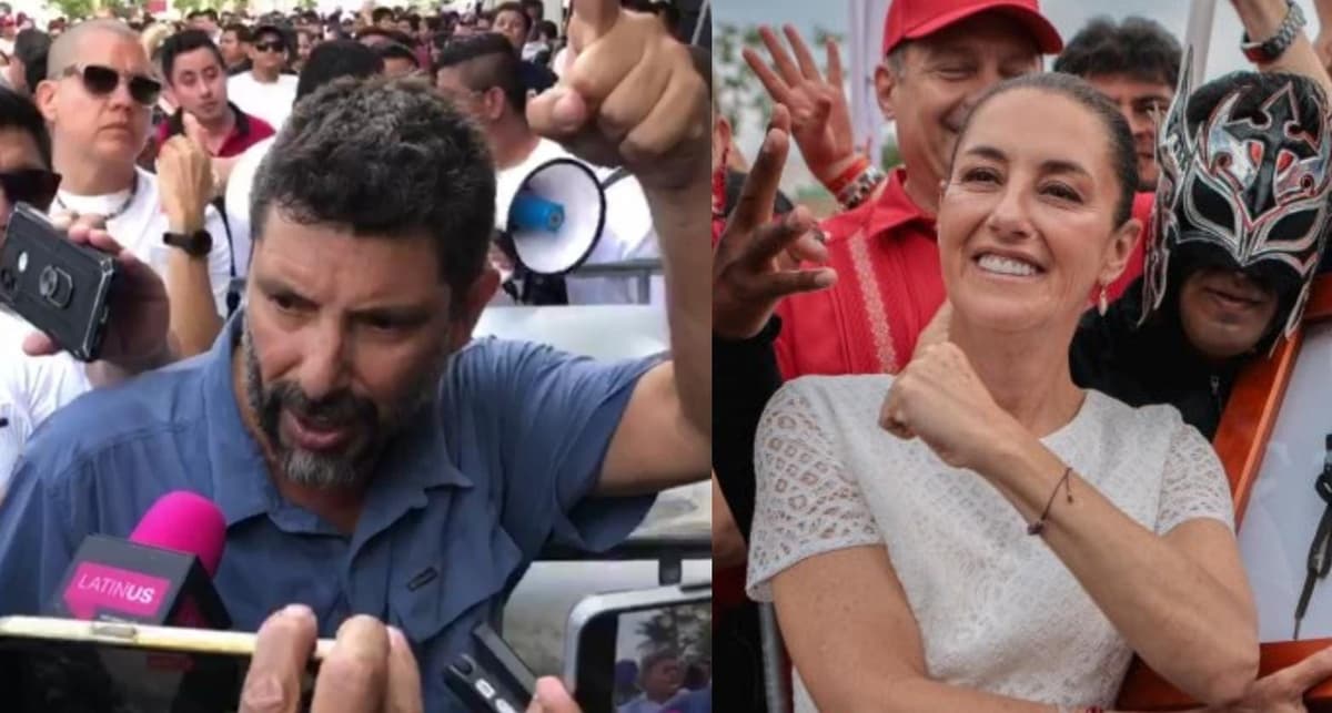 Claudia Sheinbaum llama 'panista' a activista de Sélvame del Tren que la cuestionó