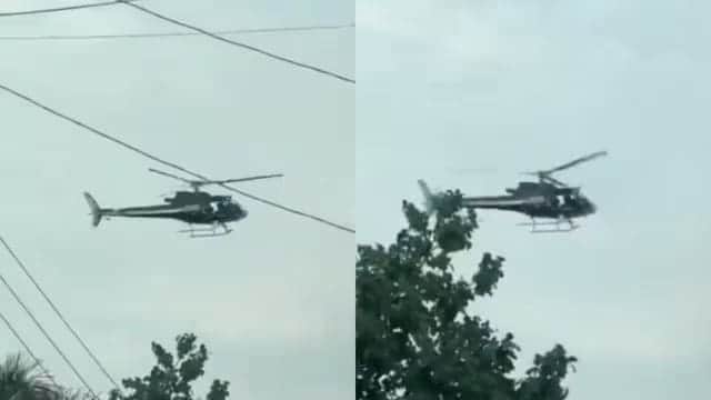 Video: Atacan helicóptero de la Comisión Estatal de Seguridad en Yecapixtla, Morelos
