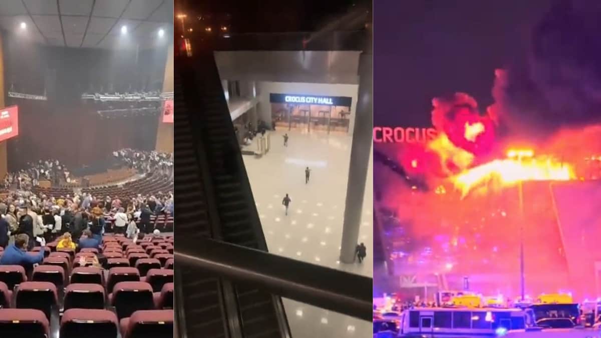 VIDEO: Reportan ataque terrorista en una sala de conciertos en Moscú, Rusia