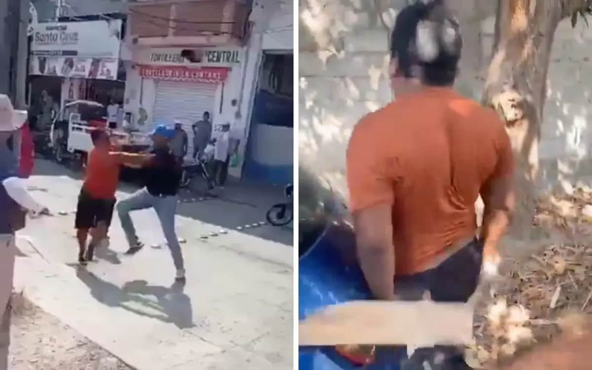 Video: Sujetos agarran a tablazos a hombre que se negó a pagar derecho de piso en Tonalá, Chiapas