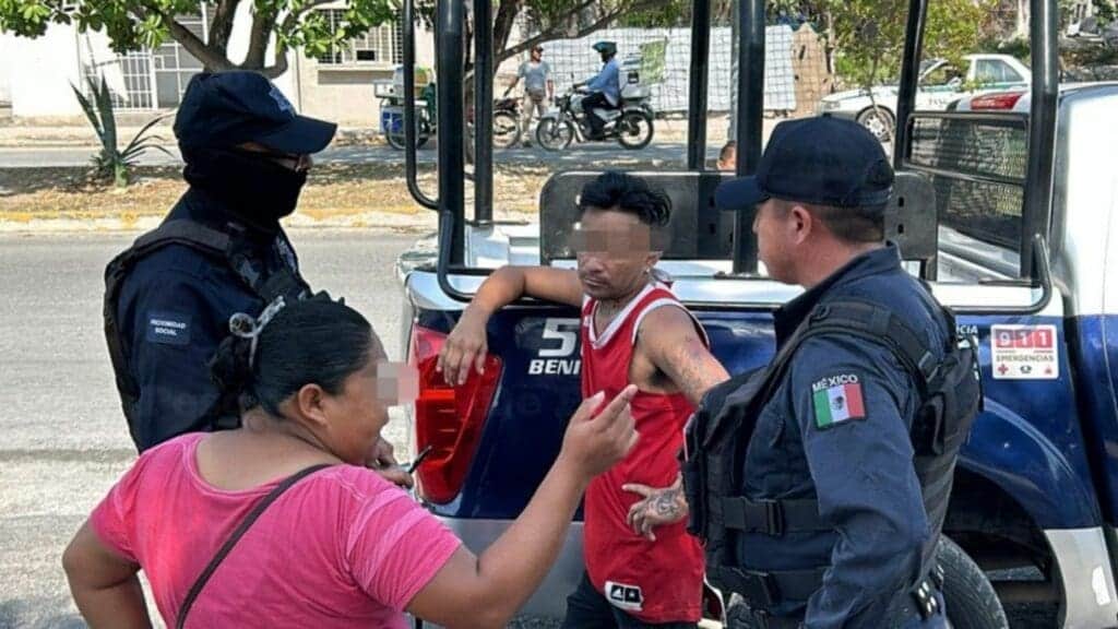 Ciudadanos ayudan a detener a presuntos ladrones en la Región 237 de Cancún