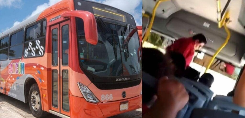 Dan de baja a chofer que tuvo un altercado con pasajeros en autobús de la Zona Hotelera de Cancún