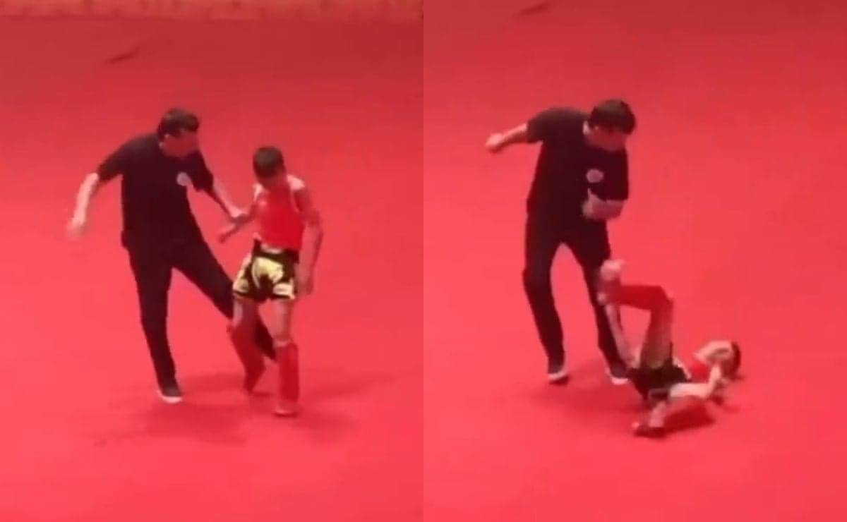 VIDEO: Padre violento agrede a su hijo tras perder en combate de artes marciales