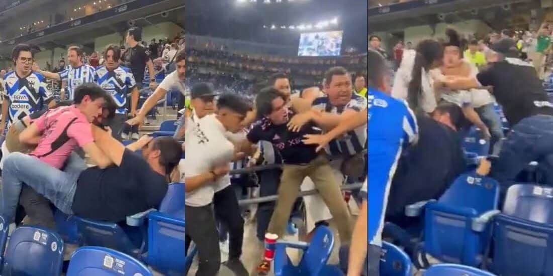 Video: Pelea de aficionados en el Monterrey vs Inter Miami se hace viral