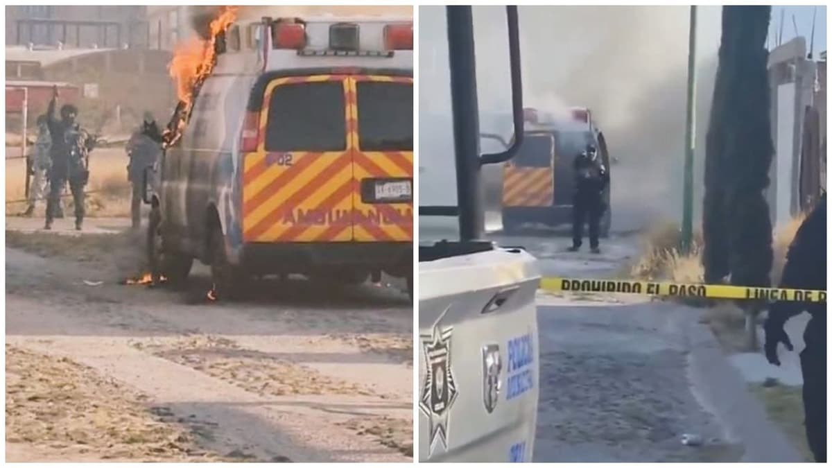Hombres armados asesinan en Celaya a dos paramédicos e incendian sus ambulancias