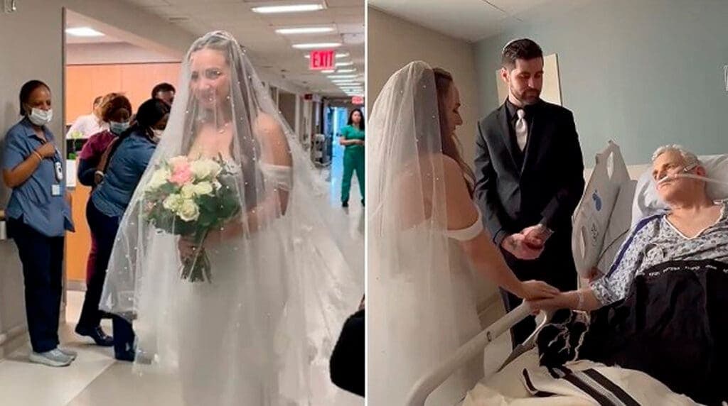 VIDEO: Novia celebra su boda en un hospital para que su padre estuviera presente