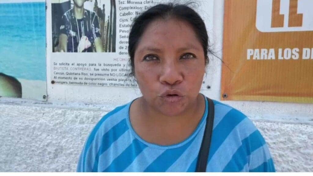 Protestan madres buscadoras afuera de la Fiscalía en Cancún; piden como regalo una pista sobre el paradero de sus hijos