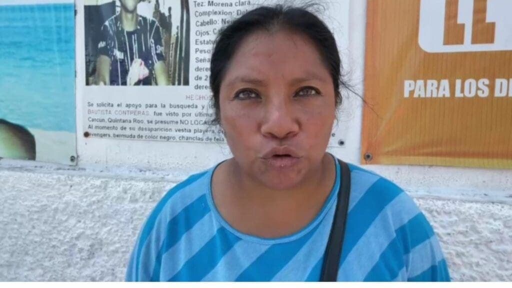 Protestan madres buscadoras afuera de la Fiscalía en Cancún; piden como regalo una pista sobre el paradero de sus hijos