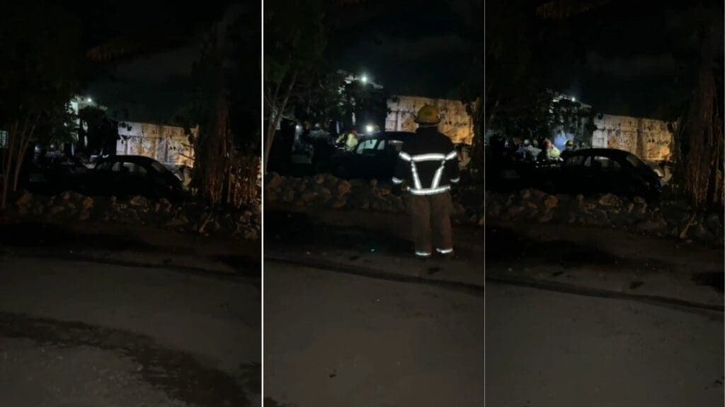 Sujetos roban una motocicleta e incendian un volquete en Tulum