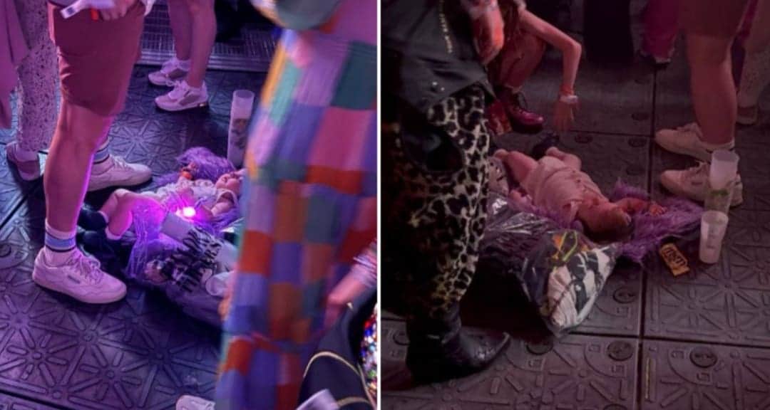 Fan deja a su bebé en el suelo durante el concierto de Taylor Swift en París