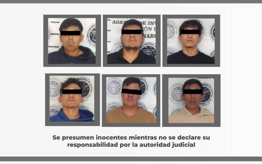Detienen a seis sujetos con droga, cartuchos y hasta uniformes de policía federal en Hidalgo