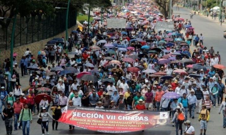 Murió maestro indígena durante plantón de la CNTE en Chiapas