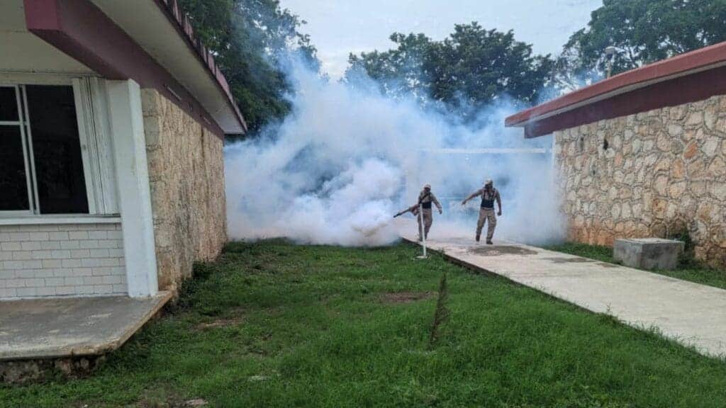 Firme Operativo de Nebulización Masiva en escuelas de Quintana Roo