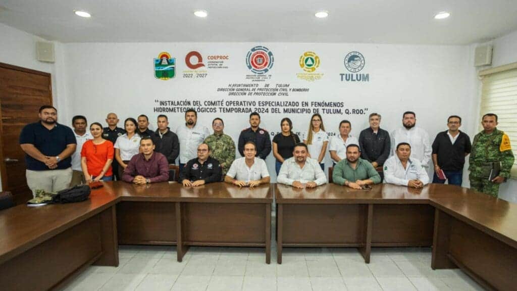 Instalan Comité Operativo Especializado en Fenómenos Hidrometeorológicos Temporada 2024 en Tulum