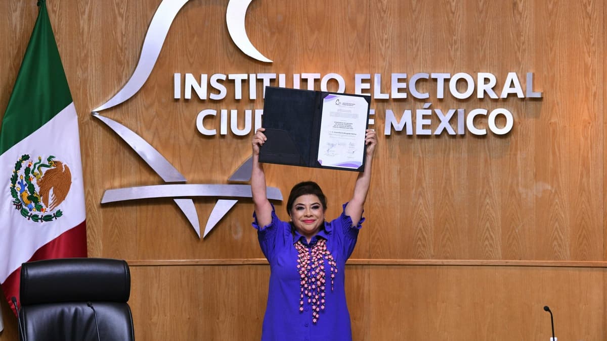 Recibe Clara Brugada constancia de mayoría de votos como Jefa de Gobierno de CDMX