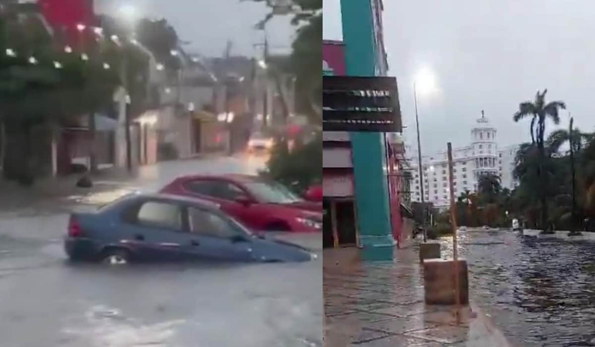 Video: Amanece Cancún inundado tras las fuertes lluvias de este martes