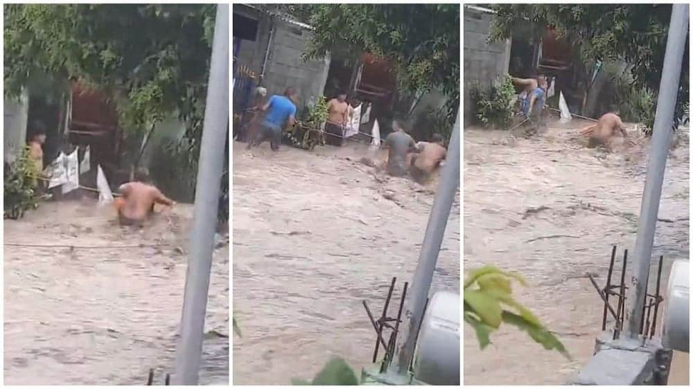 Video: Vecinos rescatan a pareja arrastrada por corriente de agua desbordada de un río en Nuevo León