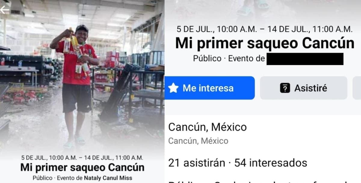 Crean evento 'Mi primer saqueo en Cancún'; autoridades advierten cero tolerancia contra desmanes