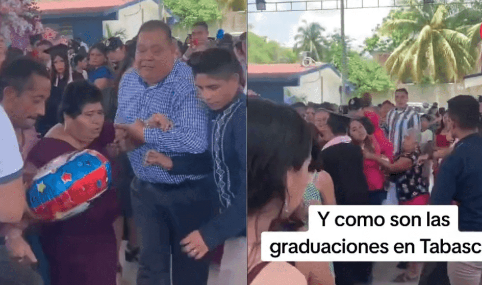 VIDEO: Dos mamás tienen fuerte pelea en plena graduación de secundaria